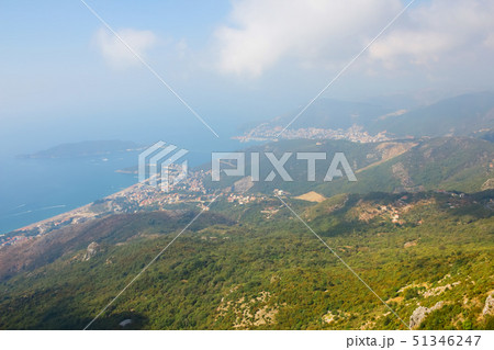 Montenegro, Rafailovici. view on sea beach. 51346247