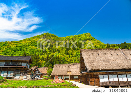 《富山県》相倉合掌造り集落・新緑シーズン 《富山県》相倉合掌造り集落・新緑シーズン 51346891