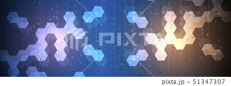 Abstract hexagon background. Technology poligonal 51347307