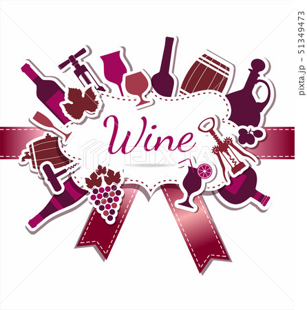 Wine menu. Abstract background. Flat style. 51349473