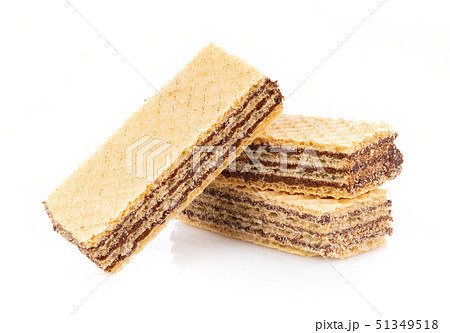 wafers with chocolate isolated on white background wafers with chocolate isolated on white background 51349518