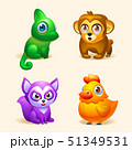 Animals. Vector cartoon cute animals.  51349531