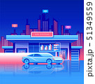 Gas station with car 51349559