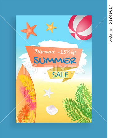 Summer Sale Vector Banner Promotion Leaflet Sample Summer Sale Vector Banner Promotion Leaflet Sample 51349617