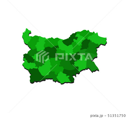 Bulgaria map with regions 51351750