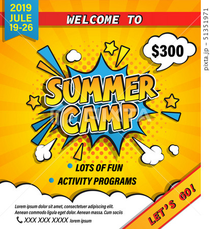 Summer camp invitation banner. 51351971