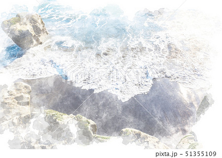 稲村ケ崎 水彩画風 稲村ケ崎 水彩画風 51355109