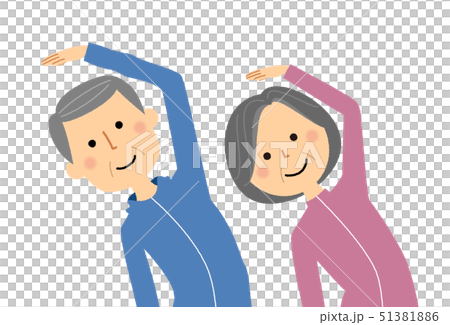 Senior couple stretching - Stock Illustration [51381886] - PIXTA