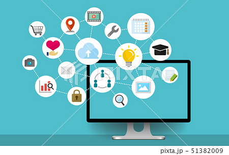 Banner Illustration / Technology, Computer, IT,... - Stock Illustration  [51382009] - PIXTA