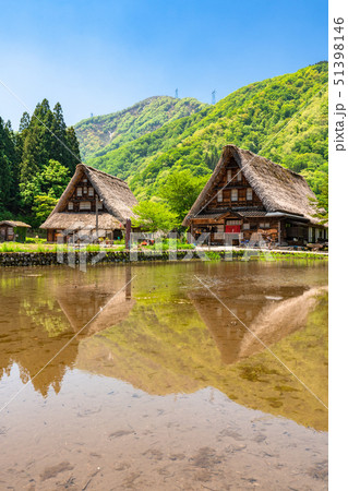 《富山県》菅沼合掌造り集落・新緑シーズン 51398146