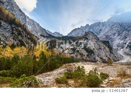 View of Mount Skuta in northern Slovenia 51401267