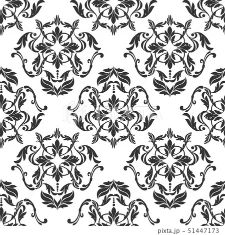 Damask seamless floral pattern. Royal background Damask seamless floral pattern. Royal background 51447173