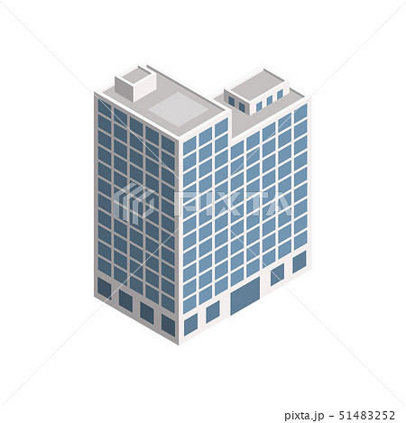 Vector Isometric City Building. Vector Isometric City Building. 51483252