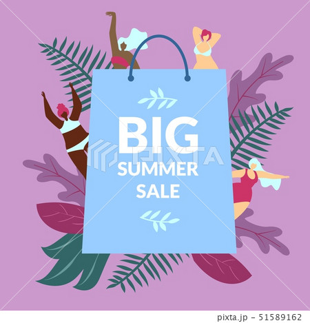 Poster Illustration Inscription Big Summer Sale. 51589162