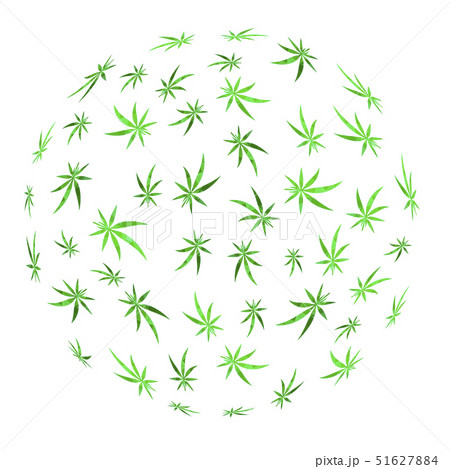Green Cannabis Leaves Background Medical のイラスト素材