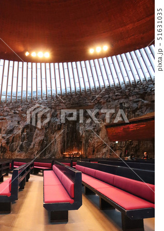 Interior of Temppeliaukion Church in Helsinki. 51631035