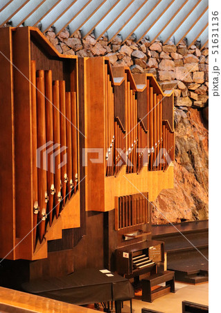 Interior of Temppeliaukion Church in Helsinki. 51631136