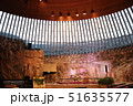 Interior of Temppeliaukion Church in Helsinki. 51635577