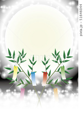 無料背景素材 七夕祭り 竹飾り キラキラ 星屑 天の川 夏のイメージ イラスト壁紙 宣伝ポスター 光のイラスト素材