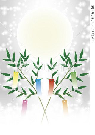 背景素材 七夕飾り お祭り 星屑 天の川 短冊 無料イメージ イラスト パーティー 星空 ポスター のイラスト素材