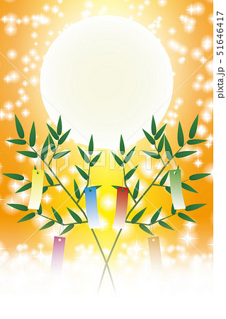 無料背景素材 星屑 天の川 七夕祭り 竹飾り キラキラ 夏のイメージ イラスト壁紙 宣伝ポスター 光のイラスト素材