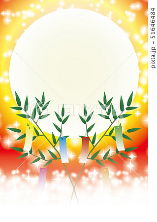 和風素材 七夕祭り 伝統 短冊 竹飾り 夏 天の川 星空 キラキラ 七月
