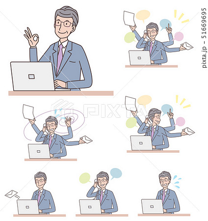 ビジネスマンとPC いろいろ ビジネスマンとPC いろいろ 51669695