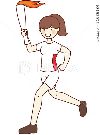 聖火ランナー　女性 51686134