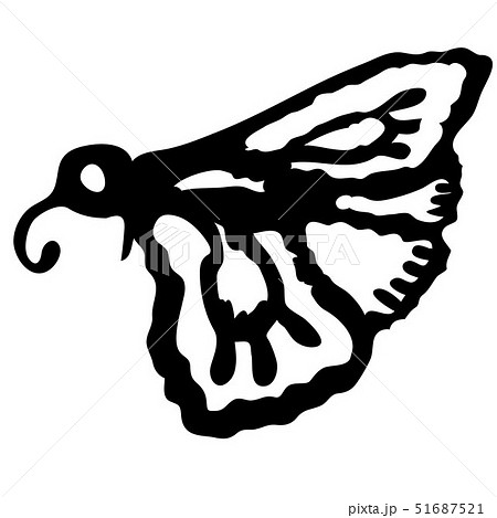 Moth, night butterfly. Insect pest moth single icon in black style vector symbol stock isometric 51687521