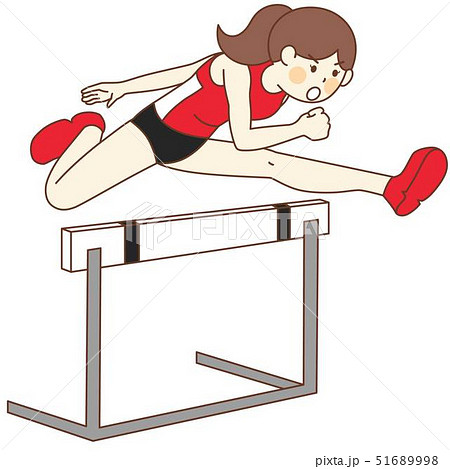 Hurdle woman athlete - Stock Illustration [51689998] - PIXTA