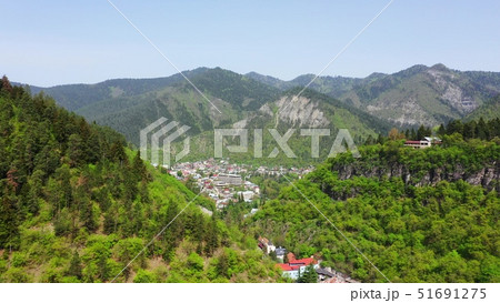 Aerial view of Borjomi city Aerial view of Borjomi city 51691275