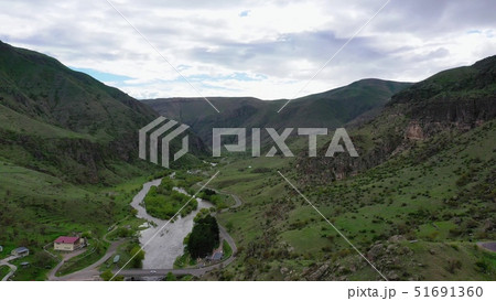 Aerial view of the Kura River Aerial view of the Kura River 51691360