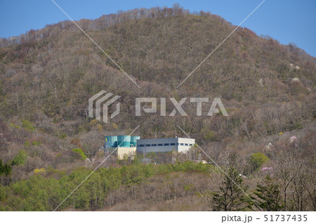春の北海道森町濁川地熱発電所の風景を撮影 51737435