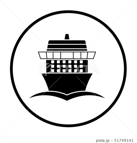 Cruise liner icon front view 51749141