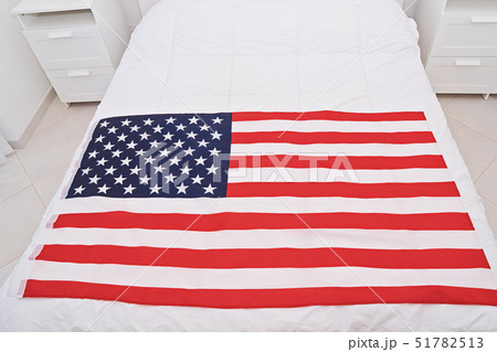 Above view of USA United States of American flag 51782513