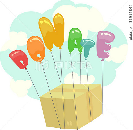 Donate Balloons Box Illustration 51915844