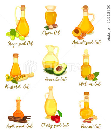 Set of natural oil for cooking and body care, food Set of natural oil for cooking and body care, food 51918250