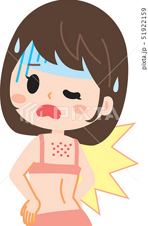 背中ニキビに悩む女性 51922159