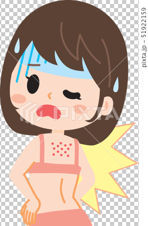 背中ニキビに悩む女性 51922159