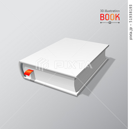 Blank book mockup with shadow isolated. 3d vector illustration. Blank book mockup with shadow isolated. 3d vector illustration. 51938193