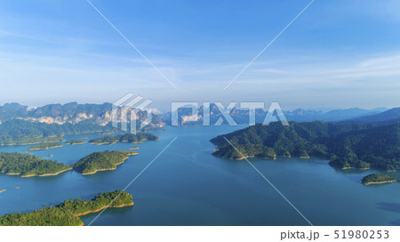 Aerial view drone shot of scenery mountain Aerial view drone shot of scenery mountain 51980253