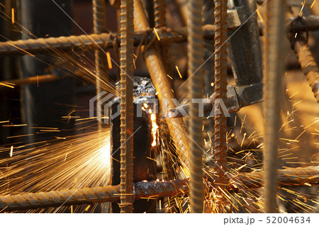 Welder worker perform cutting steel with acetylene 52004634
