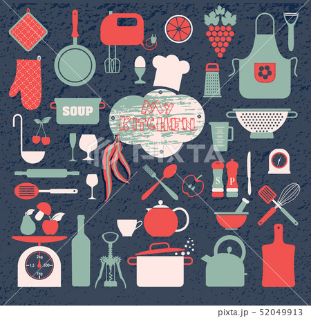 Kitchen icons set of tools. Kitchen icons set of tools. 52049913
