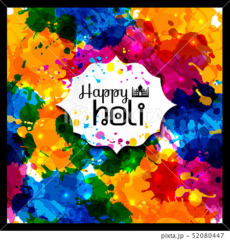 Holi spring festival of colors vector design element and sample Holi spring festival of colors vector design element and sample 52080447