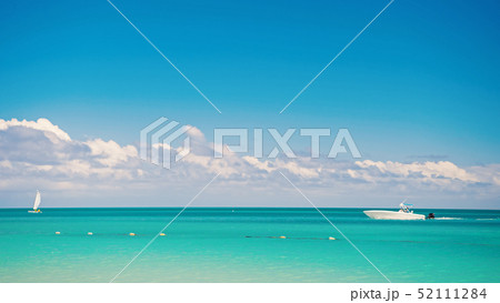 yacht boat at Exotic beautiful marine beach of 52111284