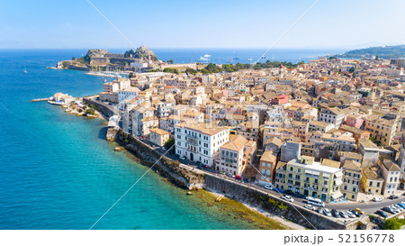 Panoramic view of Kerkyra, capital of Corfu island 52156778