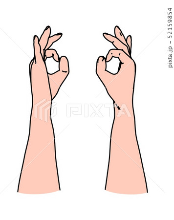 OK sign by human hand as gesturing by fingers 52159854