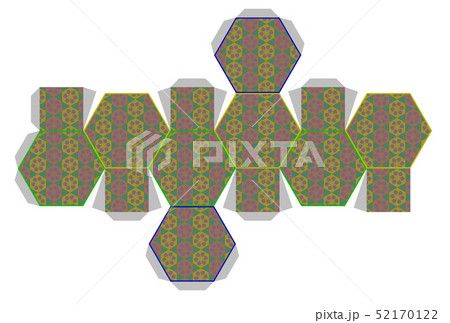切頂八面体の展開図 52170122