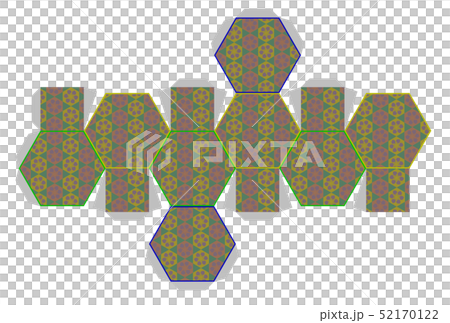 切頂八面体の展開図 52170122