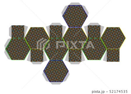 切頂八面体の展開図 52174535
